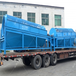 兩臺GTS1545無軸滾筒篩沙機發貨圖片_發往廣東佛山_篩分砂子